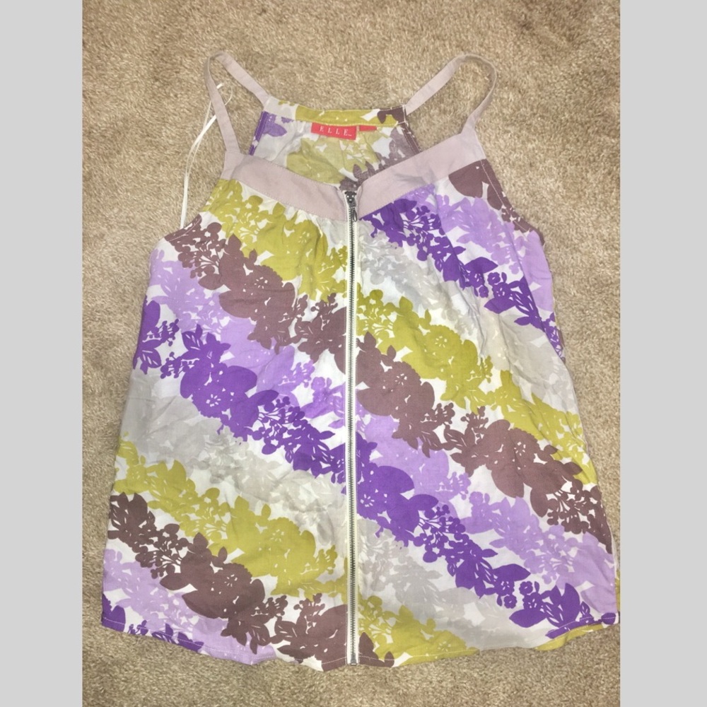 ELLE FLOWY ZIP LIGHTWEIGHT TUNIC SIZE SMALL